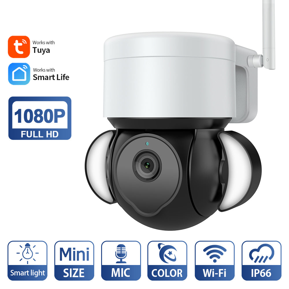Floodlight Camera 1080P – Draaibaar – WiFi – Tuya – IP66