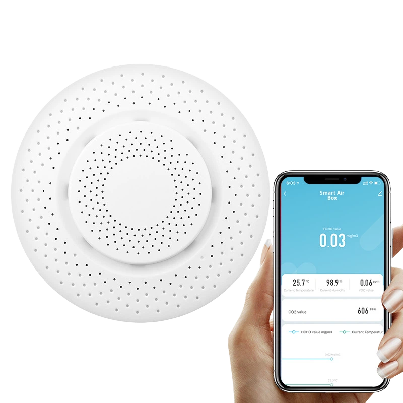 Slimme Luchtkwaliteitsmeter 5-in-1 – WiFi & Zigbee - Tuya - Smart Life