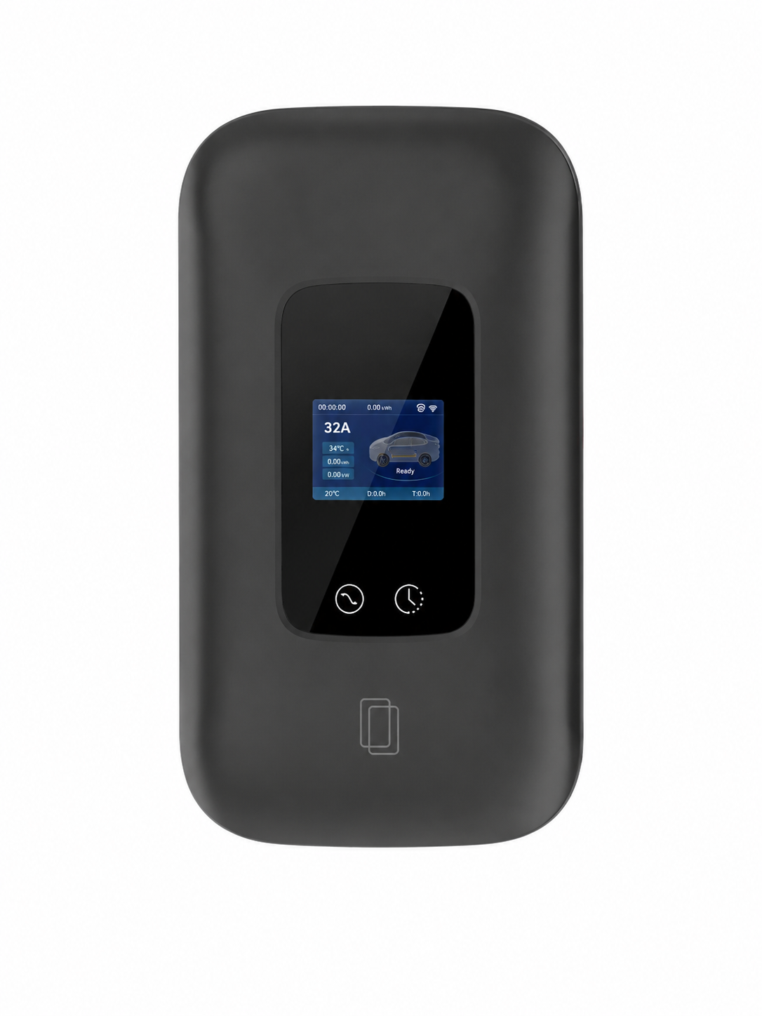 Cargador EV 7kW Wallbox Negro – 32A Monofásico – Tipo 2 – Control por App