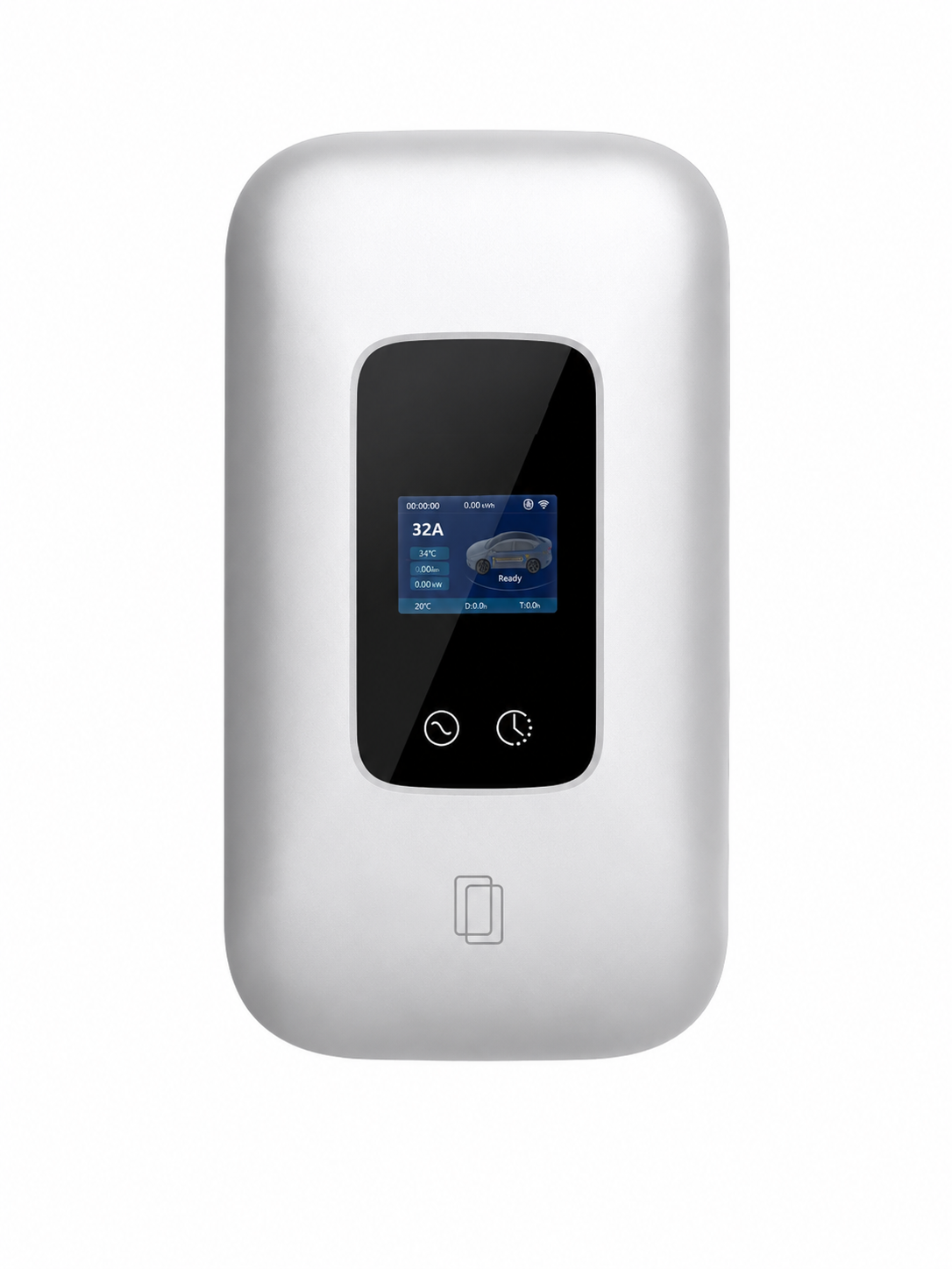 Cargador EV 7kW Wallbox Gris – 32A Monofásico – Tipo 2 – Control por App