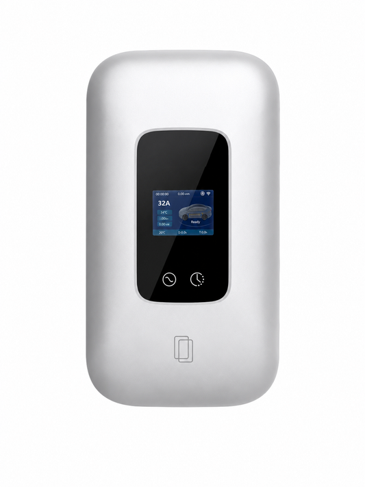 Wallbox 7kW EV lader – Grijs – 1-fase 32A – Type 2 – App bediening