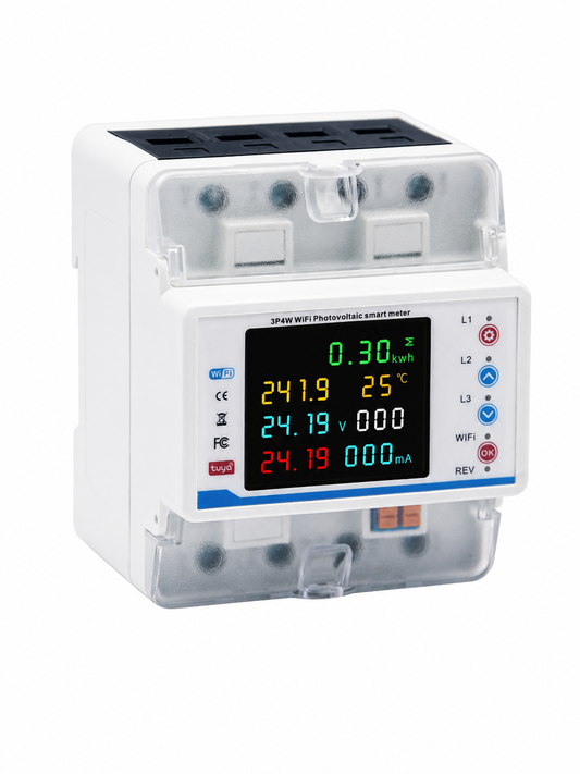 Slimme WiFi energiemeter 100A DIN rail kWh meter met app 230V 400V