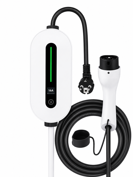 Mobiele EV lader 3.7kW Type 2 wit Schuko plug & play