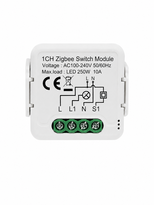 Zigbee Smart Switch Module 1CH – Mini Inbouw Schakelaar – Tuya Smart Life – 10A