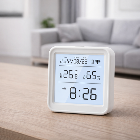Slimme Klimaat Sensor met Display – Temperatuur & Luchtvochtigheid – Zigbee – Tuya Smart Life