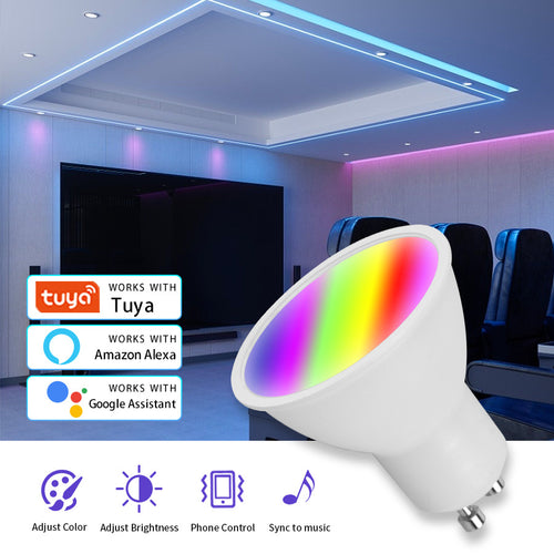 GU10 Smart LED Spot RGB + CCT (WiFi) – Dimmable – Tuya Smart Life – Alexa & Google