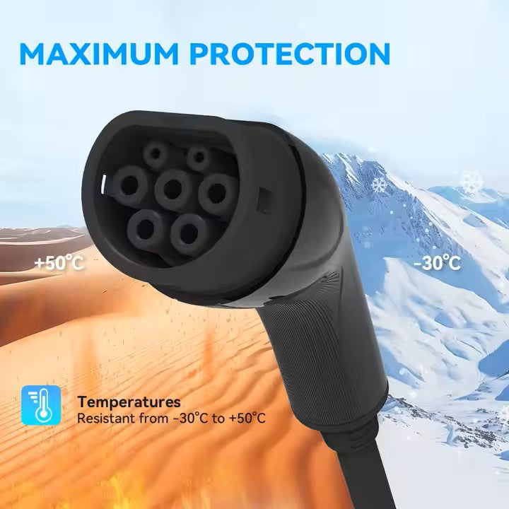 EV laadkabel 3.7kW Type 2 5 meter 16A 1 fase