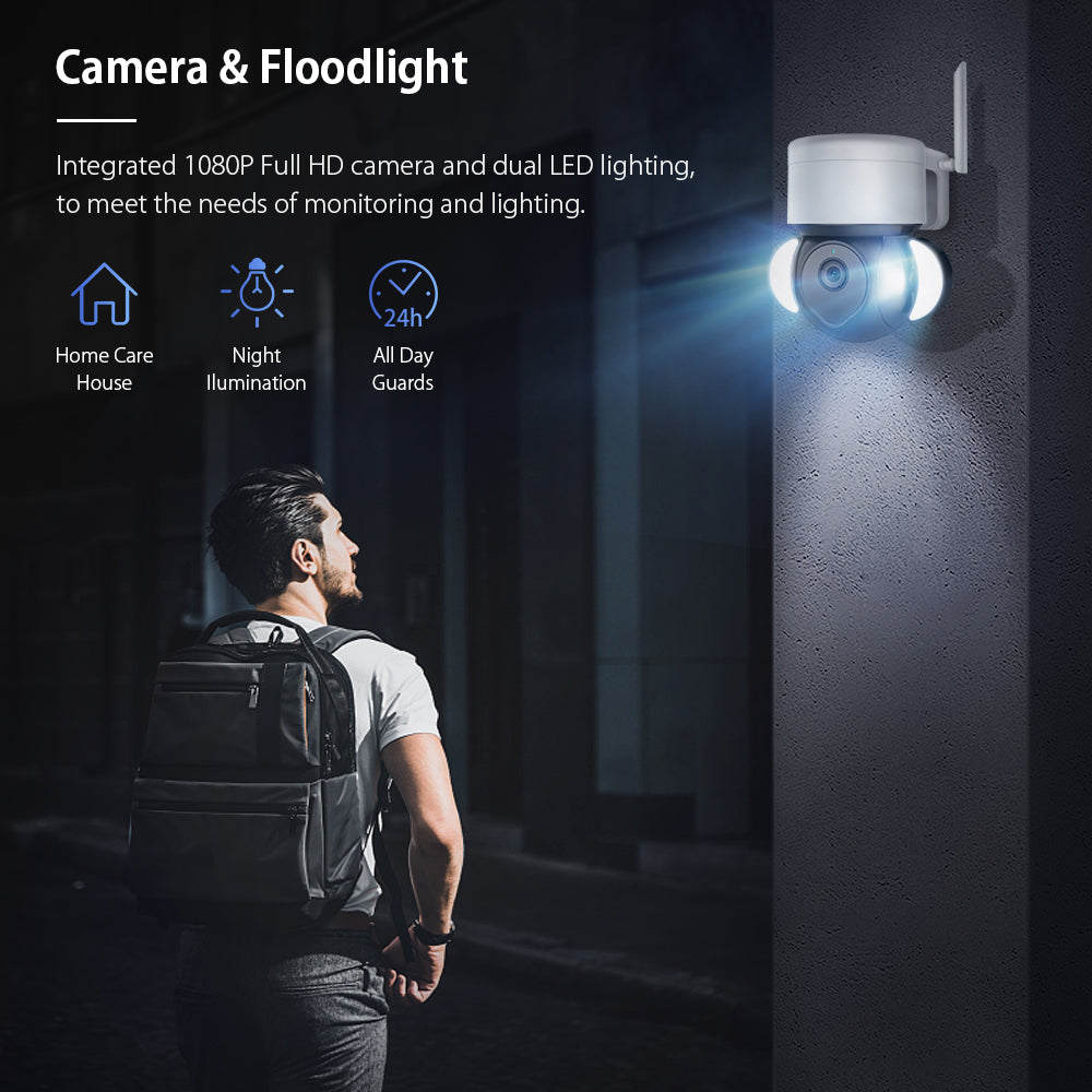 Floodlight Camera 1080P – Rotatable – WiFi – Tuya – IP66