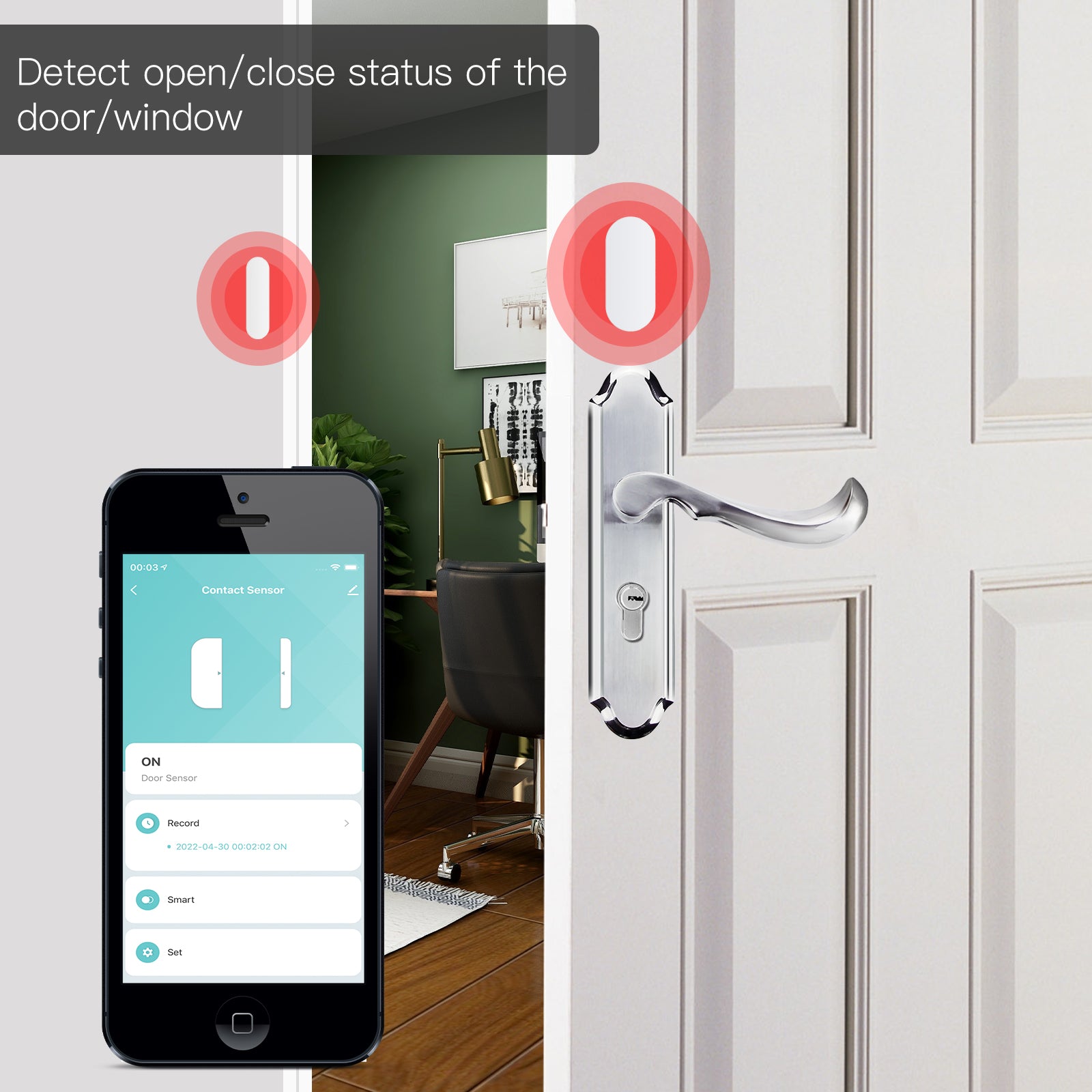 Slimme Deur- & Raamsensor WiFi of Zigbee - App Control - Alexa & Google - Batterij