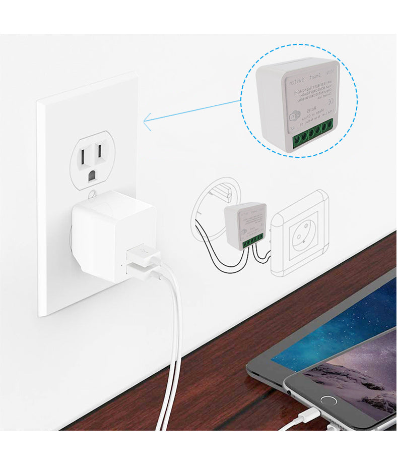 Zigbee Smart Switch Module 1CH – Mini Inbouw Schakelaar – Tuya Smart Life – 10A