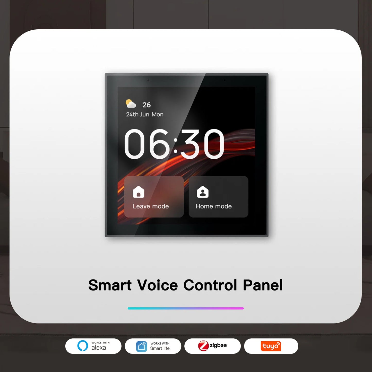 🔲 Panel de control inteligente T6E de 4 pulgadas – Pantalla táctil | Zigbee y WiFi | Tuya / Smart Life