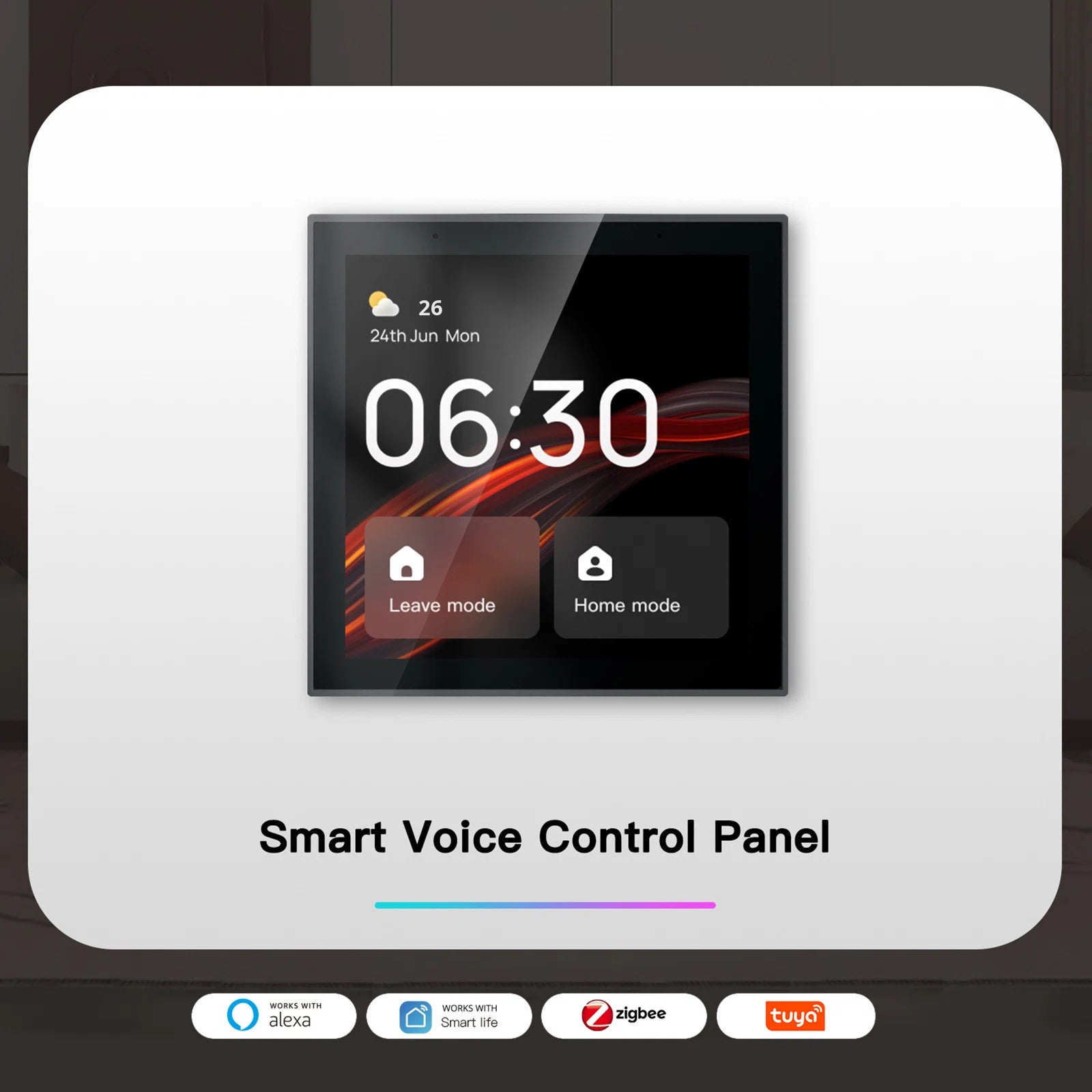 T6E Smart Control Panel 4 inch – Zigbee & WiFi Hub | Tuya Smart Home