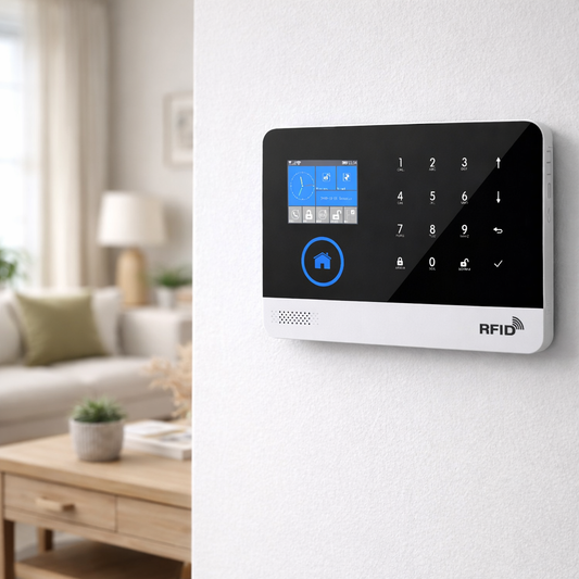 Slim WiFi & 4G Alarmsysteem met Touchscreen en RFID – Tuya Smart / Smart Life – Inclusief Sensoren & Afstandsbedieningen