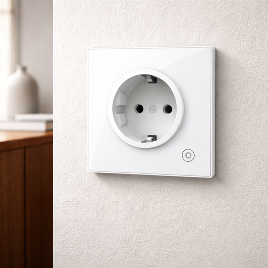 WiFi Smart Wall Socket EU – Touch Glass Stopcontact – Tuya Smart Life – 16A 3000W