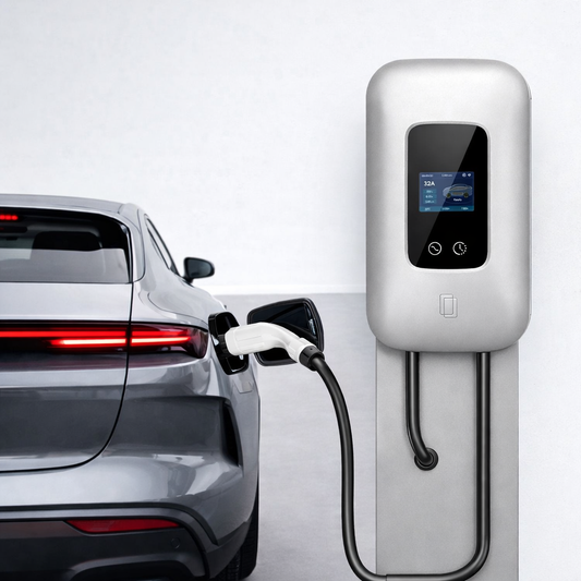 Cargador EV 7kW Wallbox Gris – 32A Monofásico – Tipo 2 – Control por App